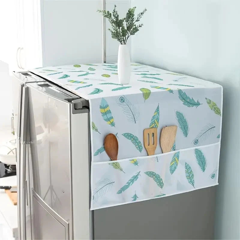 Fridge & Oven Dust Cover With Storage Pocket Waterproof