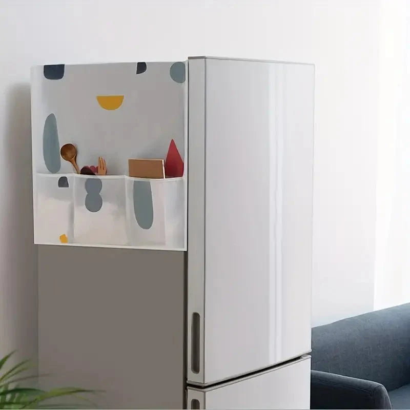 Fridge & Oven Dust Cover With Storage Pocket Waterproof